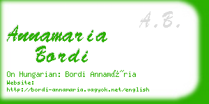 annamaria bordi business card